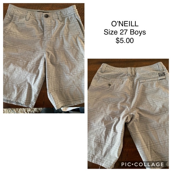 O’Neill men’s grey striped shorts size 27 - Picture 1 of 1